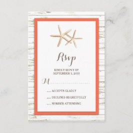 Starfish Whitewzed Wood Beach Wedding OSA Kort