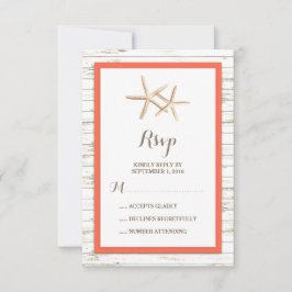 Starfish Whitewzed Wood Beach Wedding OSA Kort