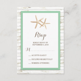 Starfish Whitewzed Wood Beach Wedding OSA Kort