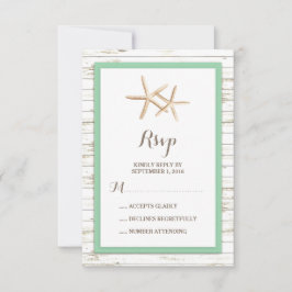 Starfish Whitewzed Wood Beach Wedding OSA Kort