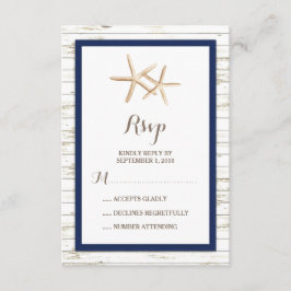 Starfish Whitewzed Wood Beach Wedding OSA Kort