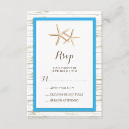 Starfish Whitewzed Wood Beach Wedding OSA Kort
