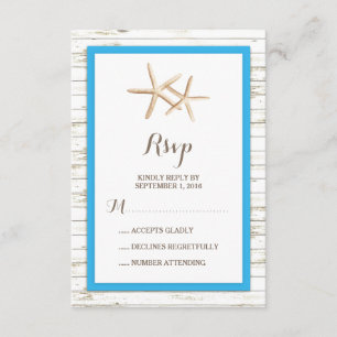 Starfish Whitewzed Wood Beach Wedding OSA Kort