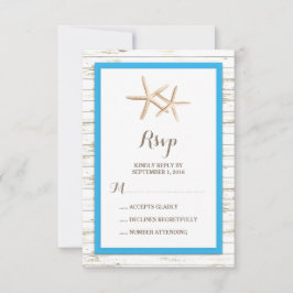 Starfish Whitewzed Wood Beach Wedding OSA Kort
