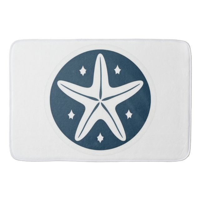 Starfish with White Stars Badrumsmatta (Framsidan)