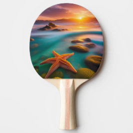 Starfisk i Beach vid Sunrise Pingisracket