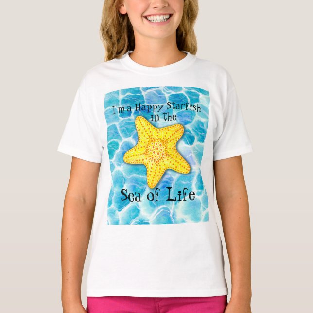 Starfisk i Ocean Sea of Life T-shirt (Framsida)