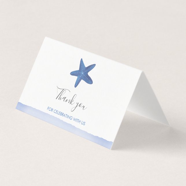 Starfisk | Ocean Baby Shower Tack Kort (Framsida)