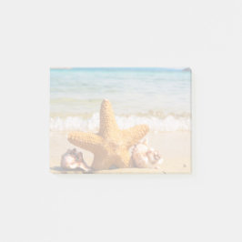 Starfisk och Seashells på stranden Post-it Block