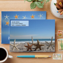 Starfisk på Beach-kuvert
