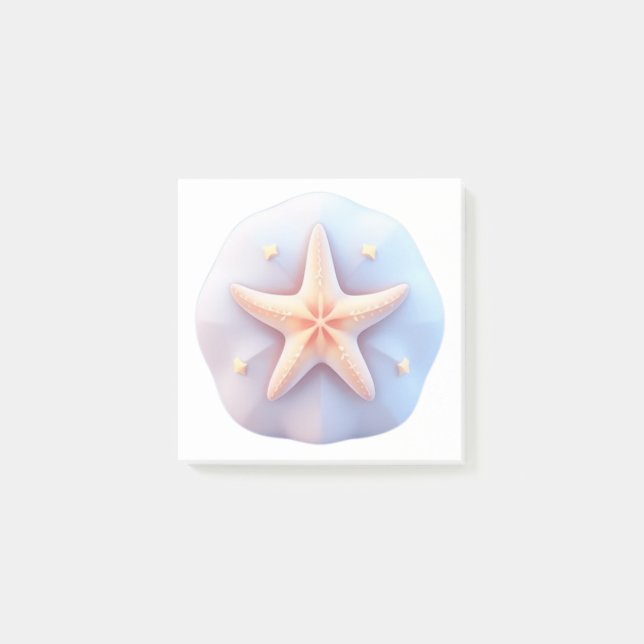 Starfisk på en unik form post-it block (Framsida)