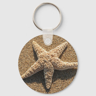 Starfisk på stranden nyckelring