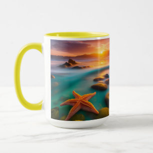 Starfisk på stranden vid Dawn Mugg