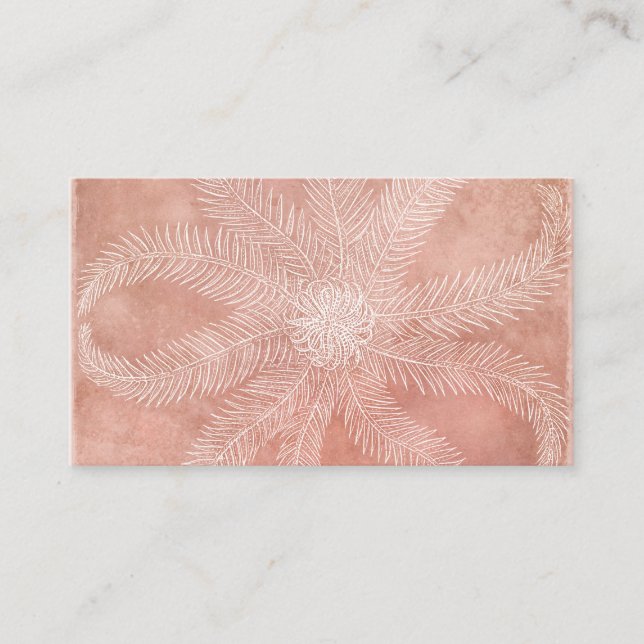 Starfisk - Sea Star i korallvattenfärg Visitkort (Framsida)