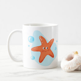 Starfisk. Undervattensvärlden. Kaffemugg