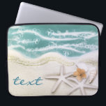 Starfisk vid tropisk Beach Teal Sea Vatten Laptop Sleeve<br><div class="desc">Starfisk vid den tropiska sleeven kring Beach Teal Sea Vatten.</div>