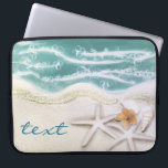 Starfisk vid tropisk Beach Teal Sea Vatten Laptop Sleeve<br><div class="desc">Starfisk vid den tropiska sleeven kring Beach Teal Sea Vatten.</div>