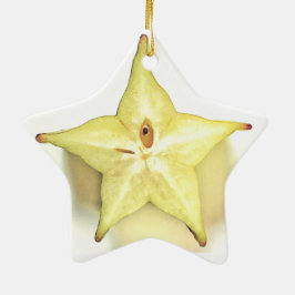 Starfruit Dble-Sid stjärnaprydnaden Julgransprydnad Keramik