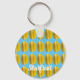 StarFrukt Carambola Mönster Fruit for Vegan Nyckelring