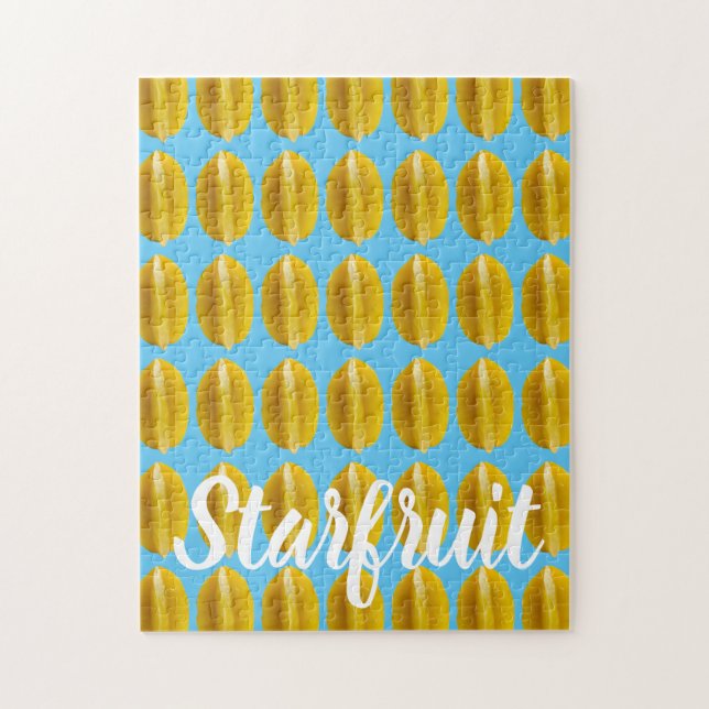 StarFrukt Carambola Mönster Fruit for Vegan Pussel (Vertikal)