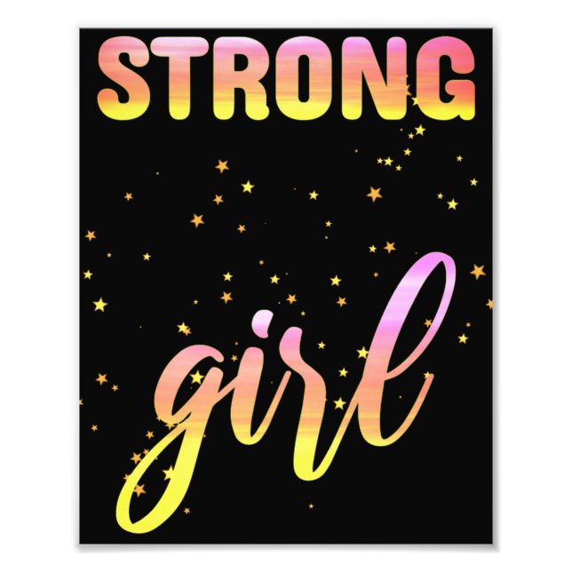 Starg Girl Pastel Star Fototryck (Framsidan)