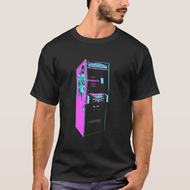 Stargate - Retro Arcade-spel T Shirt (Framsida)