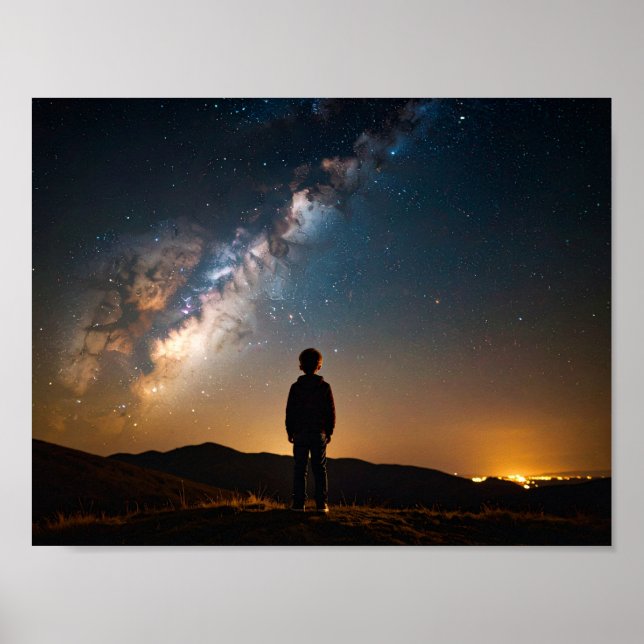 Stargazande barn poster (Framsidan)