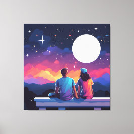 Stargazande par canvastryck