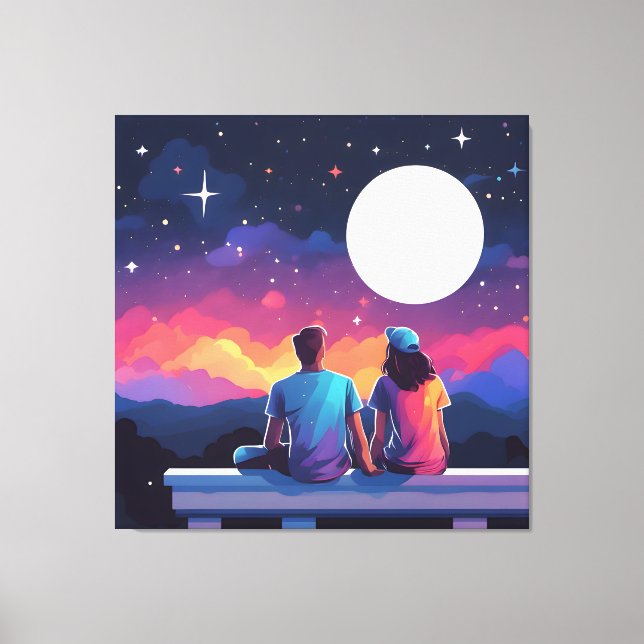 Stargazande par canvastryck (Framsida)