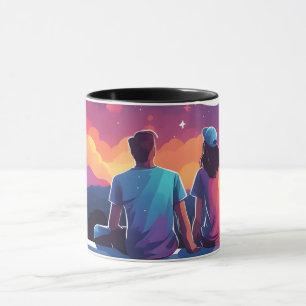 Stargazande par mugg