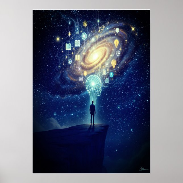 Stargazer Cosmic Poster - Öka ditt utrymme (Framsidan)