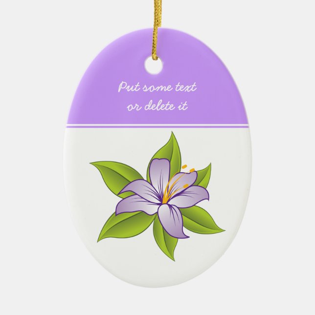 Stargazer lätt lilac lila anpassningsbar ornament (Framsidan)