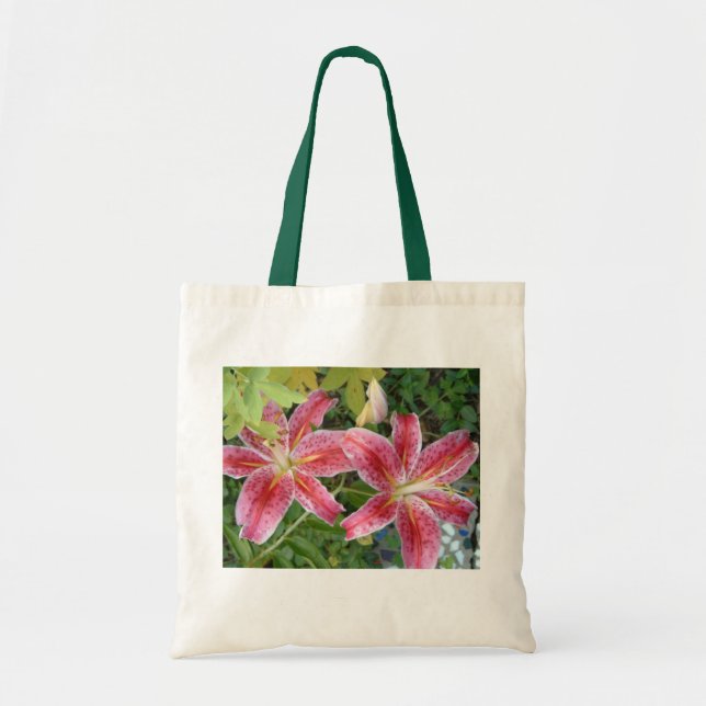 Stargazer Lilies Garden Blommigt Tygkasse (Framsidan)