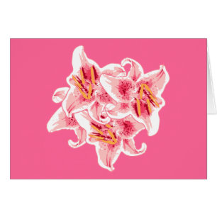 Stargazer Lilies Hälsningskort