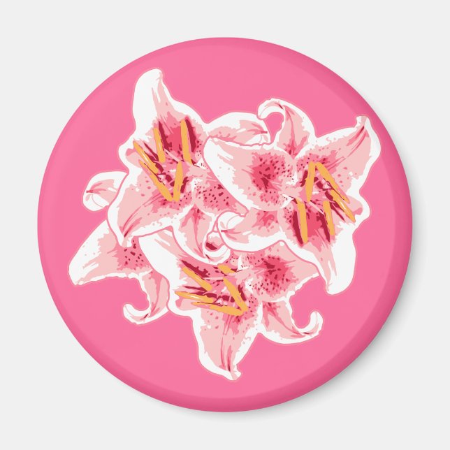Stargazer Lilies Magnet (Framsidan)