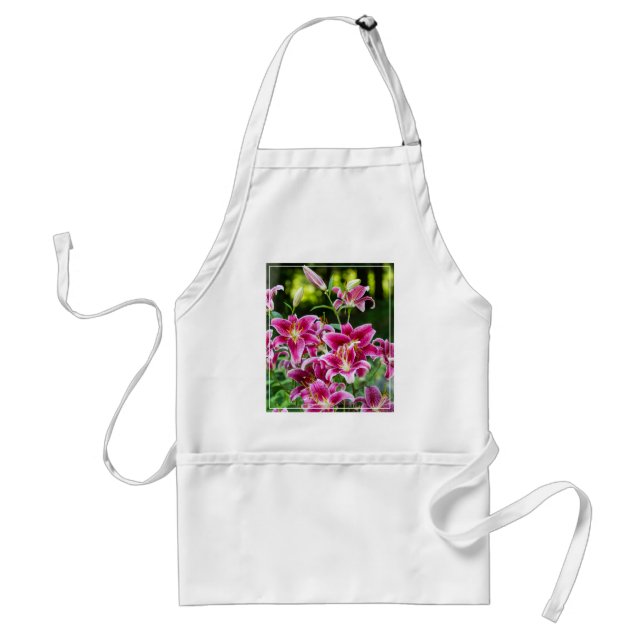 Stargazer Lilies Vuxen Apron Förkläde (Framsidan)