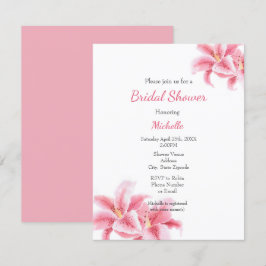 Stargazer Lilies Watercolor Inbjudningar