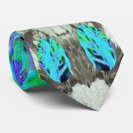 Stargazer-lilja, ros och rosa hibiskus collage slips