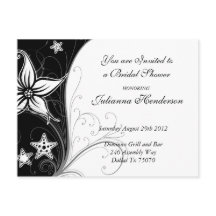 Stargazer Lilly and Starfish Möhippa Inbjudan