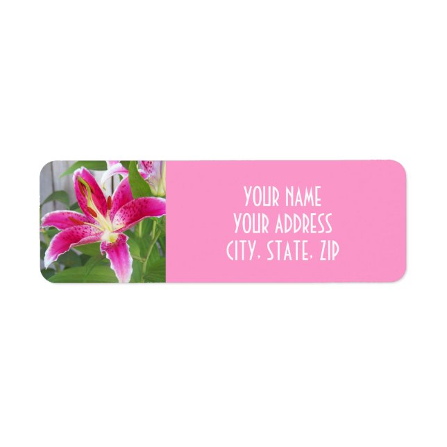 STARGAZER LILY ADDRESS-ETIKETT RETURADRESS ETIKETT (Framsidan)