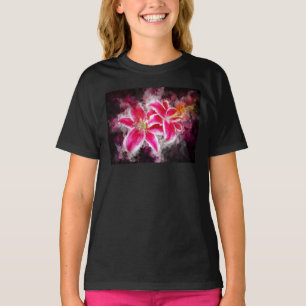 Stargazer Lily-blommans vattenfärg - bb 03 T Shirt