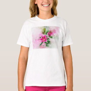 Stargazer Lily-blommans vattenfärg - wb 02 T Shirt