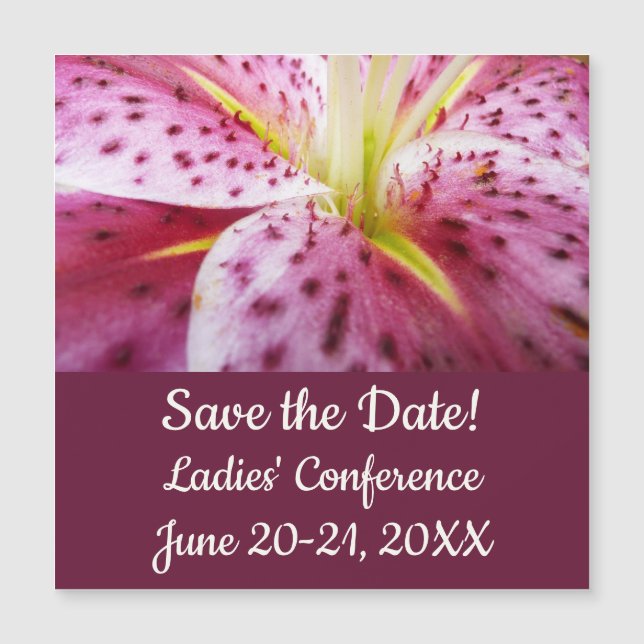 Stargazer Lily Bright Magenta Blommigt (Framsida)