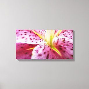 Stargazer Lily Bright Magenta Blommigt Canvastryck