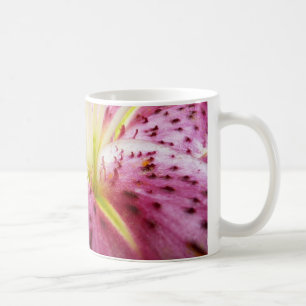 Stargazer Lily Bright Magenta Blommigt Kaffemugg