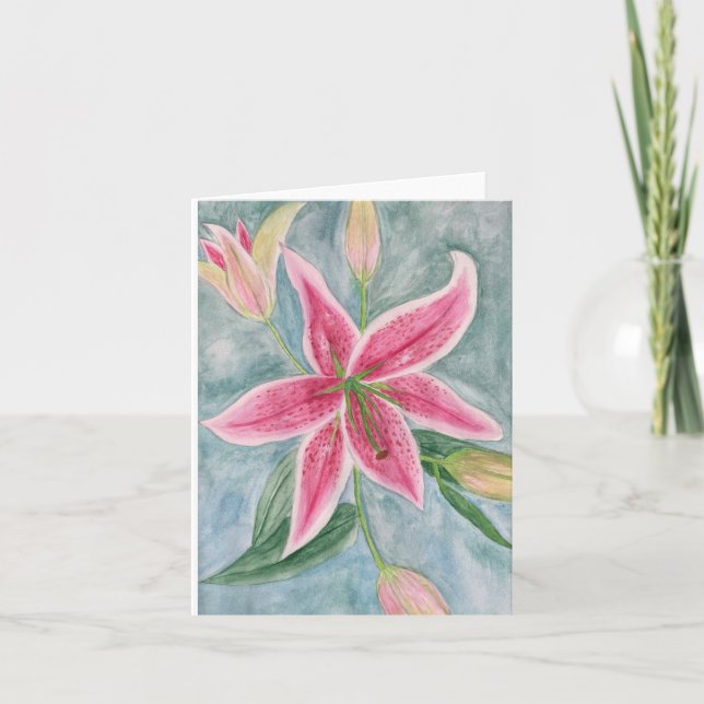 Stargazer Lily Card Kort (Framsida)