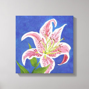 Stargazer Lily-inlindad duk Canvastryck
