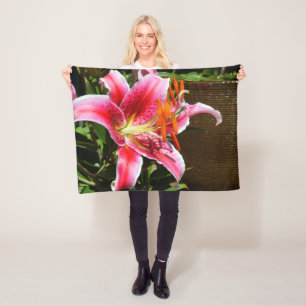 Stargazer Lily Photograph Fleecefilt