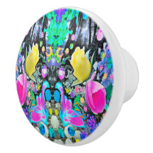 Stargazer Lily, Ro och Rosa Hibiscus Collage