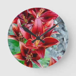 Stargazer Lily Rund Klocka